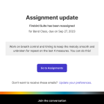 assignment update email